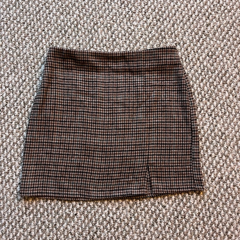 Workshop Black and Brown Mini Skirt